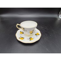 Rosina Dainty Blume Teetasse Und Untertasse Gelbe Blumen von JasonsCollectables