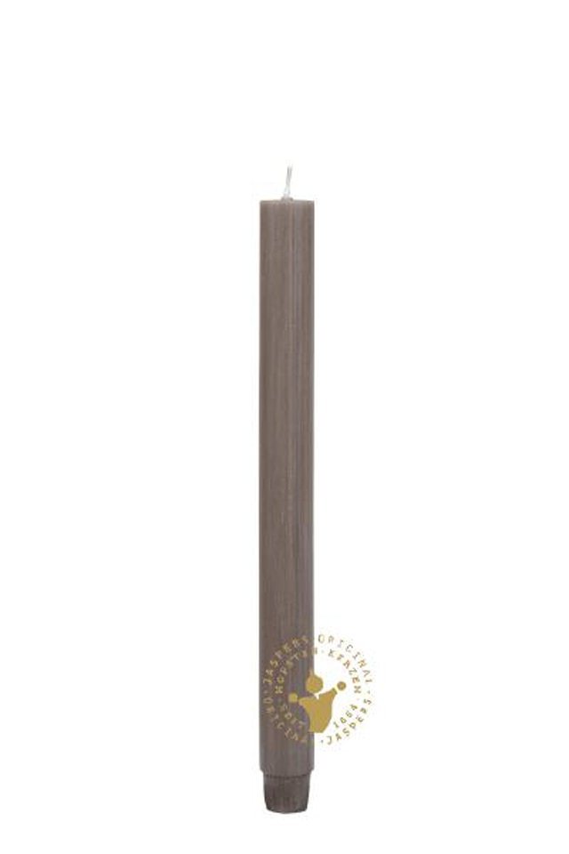 Jaspers Kerzen Tafelkerze Flachkopf-Stabkerzen dunkel-leinen 290 x 26 mm, 1 von Jaspers Kerzen