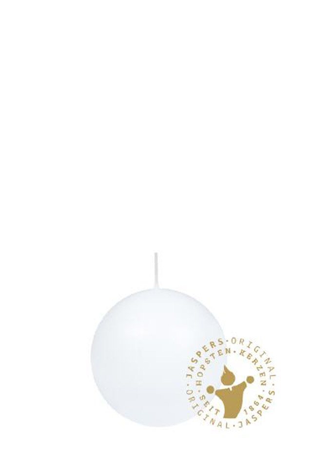 Jaspers Kerzen Kugelkerze Kugelkerzen weiß 100 mm, 1 Stück von Jaspers Kerzen