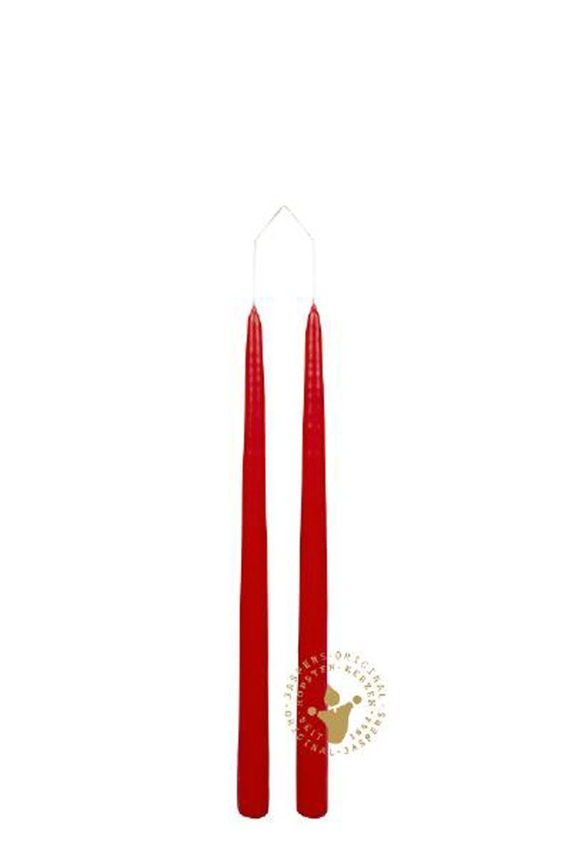 Jaspers Kerzen Rustic-Kerze Paarkerzen rot Ø 22 x 350 mm, je 6 Paare von Jaspers Kerzen