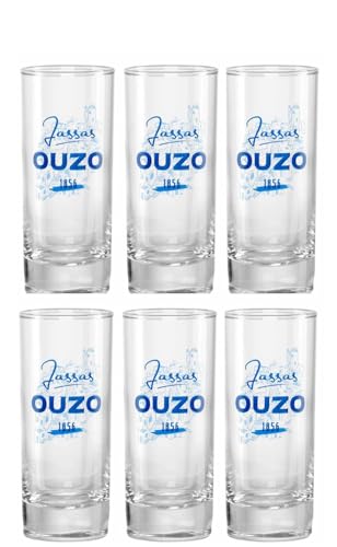 Jassas Premium Ouzo Gläser Longdrink 14cl (6er Set) von Jassas Griechische Feinkost