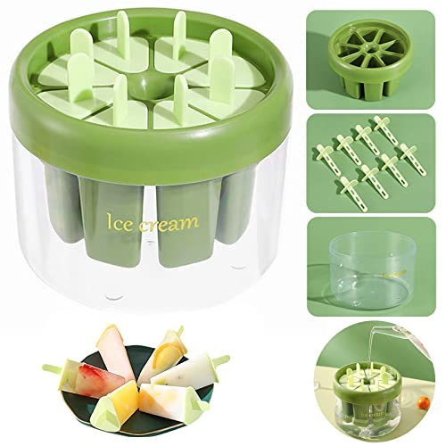 Ice Lolly Formen, 8 Gitter wiederverwendbare Eiscremeform, DIY ICE Lolly Stick, einfache Freisetzung hausgemachtes Eis am Stiel, Eis am Eis Eisen, für Kinderfutter, BPA kostenlos von Jastown