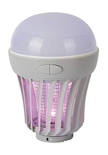 Jata Hogar MELI0320 Insektenentferner und tragbare Lampe mit 3 Intensitätsstufen, 6 x UV-LED-Lampen als Lockstoff, wasserdicht, Aktionsbereich: 25 m², Verwendung im Innen- und Außenbereich von Jata