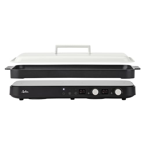 JATA JEVI1470 – Tragbare Induktionskochplatte mit 2 Kochplatten + Kochplatte, 2800 W, mit Spritzschutzdeckel, bis zu 230 °C, mit Timer von 99 Minuten. JATA JEVI1470 – Tragbare Induktionskochplatte mit 2 Kochplatten + Kochplatte, 2800 W, mit Spritzschutzdeckel, bis zu 230 °C, mit Timer von 99 Minuten. von Jata