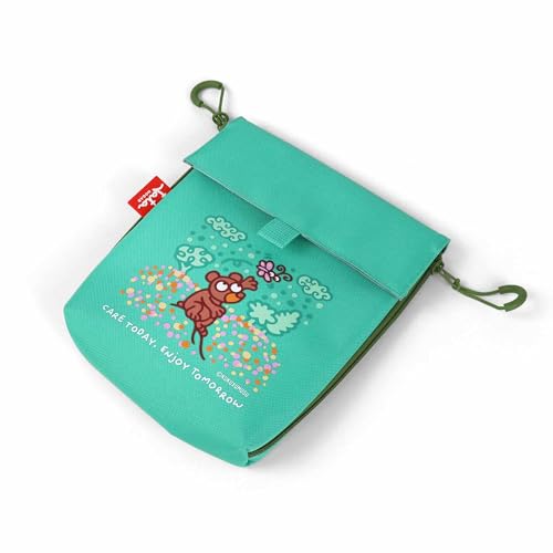 Jata HOGAR HPOR7202 Wiederverwendbare Snacktasche, Klettverschluss, mit Namensschild, mit Aufhänger und Karabiner, wasserdichte Innenseite, aus recyceltem Material Jata HOGAR HPOR7202 Wiederverwendbare Snacktasche, Klettverschluss, mit Namensschild, mit Aufhänger und Karabiner, wasserdichte Innenseite, aus recyceltem Material von Jata