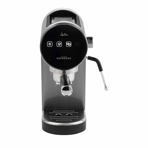 Jata JECA2300 Espressomaschine, manuell, 1360 W, Druck 20 bar, Siebträger mit doppeltem Ausgang, Espresso, Dampfgarer, Tassenwärmer, abnehmbarer Wassertank von 0,9 l von Jata