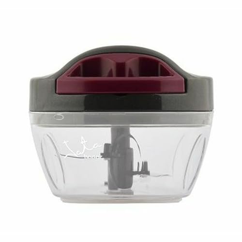 Jata Mini-Zerkleinerer, manuell, 300 ml, Food Processor, Schwarz, Zerkleinern, Hacken, Edelstahlmesser mit 3 Schnitthhen, Schneeschaufel Jata Mini-Zerkleinerer, manuell, 300 ml, Food Processor, Schwarz, Zerkleinern, Hacken, Edelstahlmesser mit 3 Schnitthhen, Schneeschaufel von Jata