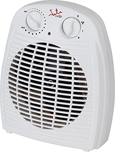 JATA TV78 Elektrischer Badheizkörper mit verstellbarem Thermostat, 2000 W, 2 Wärmeleistungen und Ventilator, schnelle Erwärmung, Überhitzungsschutz, Tragegriff von Jata