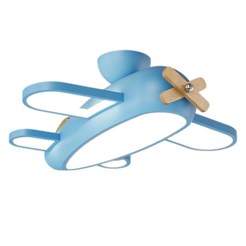 Jatwefiv LED Deckenleuchte Flugzeug Dimmbar Kinderlampe Moderne Cartoon Deckenlampe Kinder Schlafzimmer Deckenleuchten für Kinderzimmer Schlafzimmer Babyzimmer,Blau von Jatwefiv