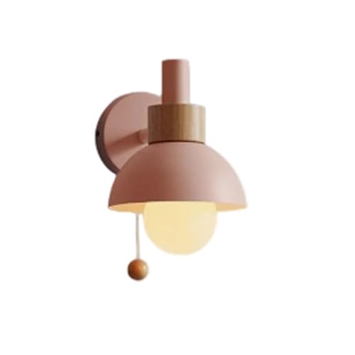 Jatwefiv Moderne Innen Wandlampe mit Zugschnurschalter E27 Innen Wandleuchten Retro Industrial Wandlampen fürCafé Restaurant Schlafzimmer Wohnzimmer Treppen,Rosa von Jatwefiv
