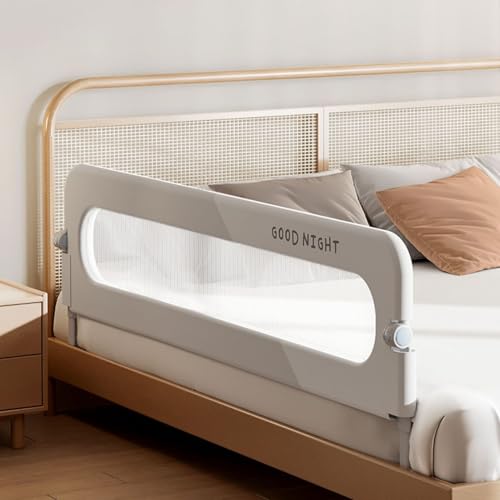 Jauarta Babybettschiene, 6,56 Fuß Faltbare Seitenbettschiene mit Oxford -Stoffstahlrohr, Tragbares Einzelseiten -Design, Einfache Installation, Geeignet für Zuhause oder Reisen Geeignet von Jauarta