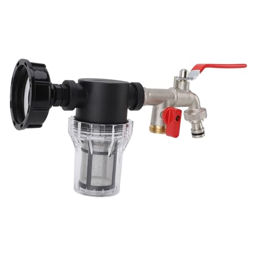 Jauarta Bewässerungsfilter für IBC Tank Tapferadapter Fugen Gartenbewässerung Aquariumpumpe Wassersieb (S60X6 bis G1/2 Weibchen mit G1/2) von Jauarta