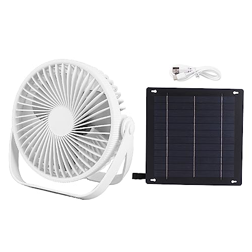 Jauarta Solar Angetriebener Lüfter Solarpanel Ableitungslüfungskit Zum Kühlen von Hundehaus Pet House Gewächshausanlage 4W 5V von Jauarta