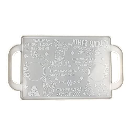 Jauarta Weihnachtsfachform, Santa Claus Elk Schneeflocken Rollende Tablett mit Griffen, 15.12 X 8,27 Zoll, 1 Silikonform für DIY -Servierbrett, Fügen Sie Harzfarbe, Glitzerpulver, für Jauarta Weihnachtsfachform, Santa Claus Elk Schneeflocken Rollende Tablett mit Griffen, 15.12 X 8,27 Zoll, 1 Silikonform für DIY -Servierbrett, Fügen Sie Harzfarbe, Glitzerpulver, für von Jauarta