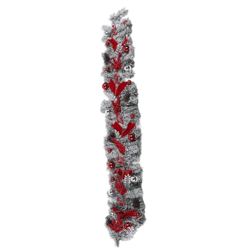 Jauarta Weihnachtsflocke Garland Innovative Exquisite Weihnachtsgirlande Rattan -Anhängerdekoration für Innenhäuser Im Freien Im Freien Im Freien Im Freien. (1,5 m / 4,9 Fuß) von Jauarta