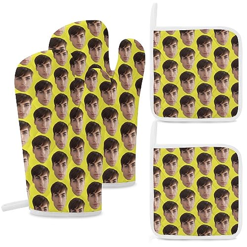 Witzige Ofenhandschuhe mit eigenem Motiv - Personalisierte Topflappen - Gestalten Sie jedes beliebige Bild oder Foto auf einem Backhandschuh Das perfekte lustige Geschenk (1) von Jaucin