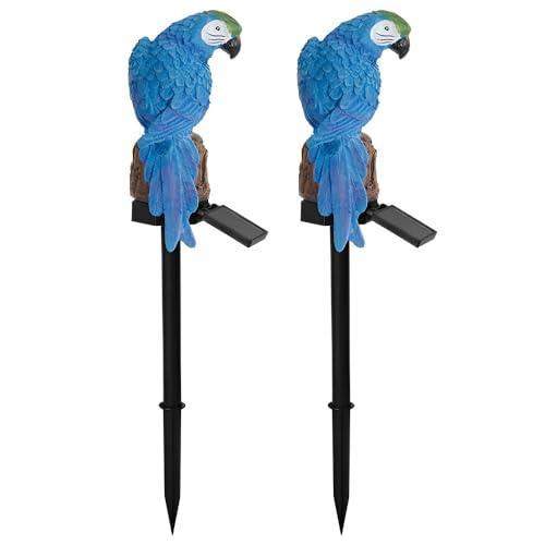 Jauhmui Solarlampen für Außen,43 * 14 * 7cm Eule LED Wetterfeste Solarleuchte Gartenstecker für Garten Weg (2 Stk Blau) von Jauhmui