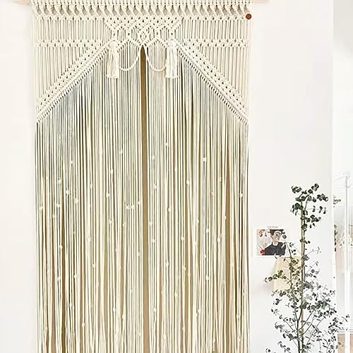 Makramee Wandbehang Vorhang,Große Gewebt Tapisserie Makramee Tür Hängend, Raumteiler Vorhänge Fenstervorhang Türvorhänge, Baumwolle Fadenvorhang,Boho Türvorhang,für Zimmer Hochzeitsfeier Dekor (Stil4) Makramee Wandbehang Vorhang,Große Gewebt Tapisserie Makramee Tür Hängend, Raumteiler Vorhänge Fenstervorhang Türvorhänge, Baumwolle Fadenvorhang,Boho Türvorhang,für Zimmer Hochzeitsfeier Dekor (Stil4) von Jauhmui