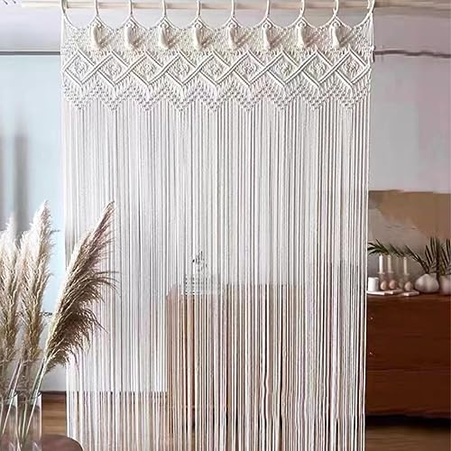 Makramee Wandbehang Vorhang,Mittel Gewebt Tapisserie Makramee Tür Hängend,Raumteiler Vorhänge Fenstervorhang Türvorhänge, Baumwolle Fadenvorhang,Boho Türvorhang,für Zimmer Hochzeitsfeier Dekor (Stil1) Makramee Wandbehang Vorhang,Mittel Gewebt Tapisserie Makramee Tür Hängend,Raumteiler Vorhänge Fenstervorhang Türvorhänge, Baumwolle Fadenvorhang,Boho Türvorhang,für Zimmer Hochzeitsfeier Dekor (Stil1) von Jauhmui