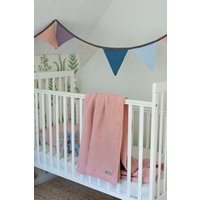 Baby Decke Mit Waffelmuster in Edlem Woodrose/Weiches Und Saugfähiges Babyleinen Thorw/Neugeborene Tiefe Leinendecke/Kostenloser Versand von JaujaLinen