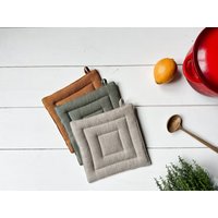 Leinen Topflappen in Verschiedenen Farben/Gesteppte Hitzebeständige Leinen Topflappen in Verschiedenen Farben/Gesteppte Hitzebeständige von JaujaLinen