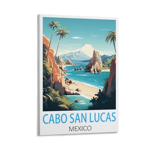 Cabo San Lucas Mexiko, Vintage-Reiseposter, 30 x 45 cm, Leinwand-Kunst-Poster und Wandkunst, Bilddruck, Schlafzimmer-Dekor von JavoN