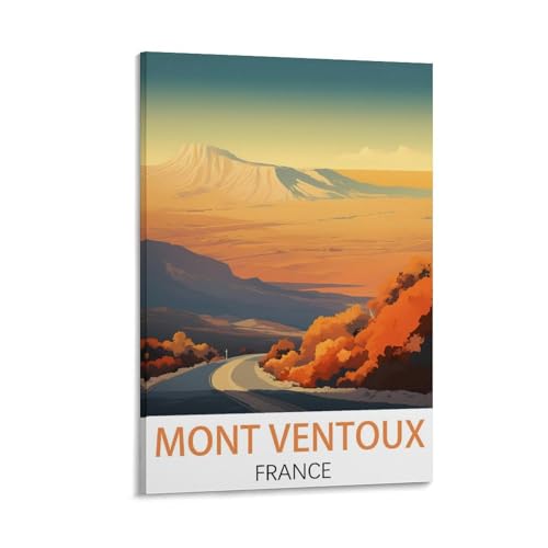 Mont Ventoux Frankreich, Vintage-Reiseposter, 30 x 45 cm, Leinwand-Kunst, Poster und Wandkunst, Bild, Druck, Schlafzimmer-Dekor von JavoN