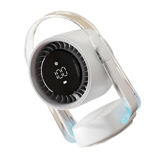Energieeffizienter USB-Tischventilator, 3500 mAh Akku, 100 einstellbare Geschwindigkeiten, Schreibtischventilator, Kühlgerät für Arbeitsbereiche zu Hause von Javoryxh