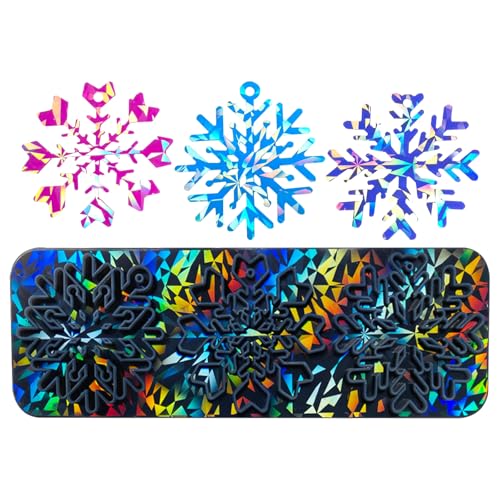 Harz-Formen, Weihnachtsschmuck, Silikonform, Anhängerformen, Schneeflockenform, Bastelformen, Silikon-Textur zum Basteln von Javoryxh