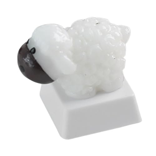 Lustige 3D Crtoon Lamb Keycap für mechanische Tastaturen mit durchscheinender Basis, einzigartige Form von Javoryxh