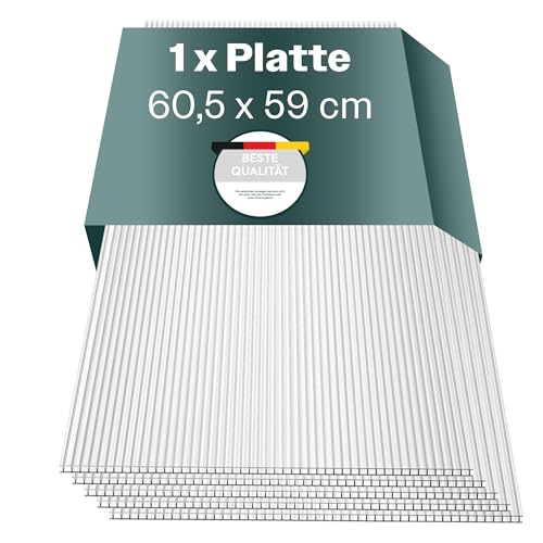 Jawoll Hohlkammerplatte für Gewächshaus Gartenhaus Treibhaus Nr. 4/605 x 590 mm | 34,26 €/m² von Jawoll