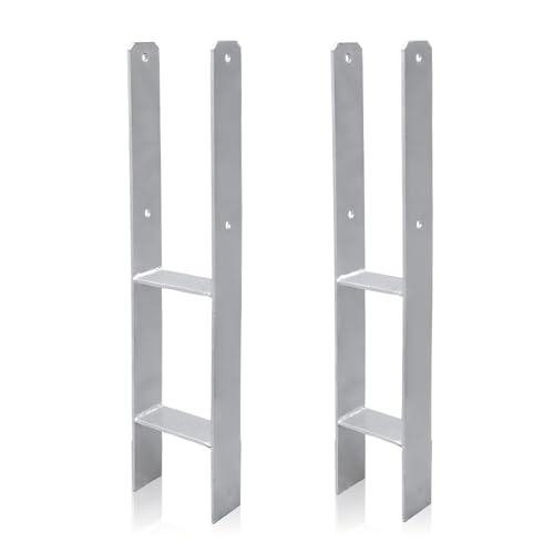 Jaxguom H-Pfostenanker 2er Set, H-Prostenträger 81mm aus Stahl für Zaun und Gewächshaus, 600mm Länge, 5mm Materialstärke Jaxguom H-Pfostenanker 2er Set, H-Prostenträger 81mm aus Stahl für Zaun und Gewächshaus, 600mm Länge, 5mm Materialstärke von Jaxguom