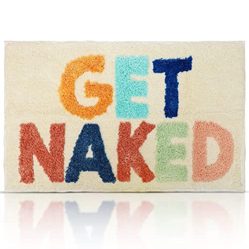 Get Naked Badematte, niedliche Kawaii-Dekorationen, rosa Badematte, bunte Badematte von Jaxsports