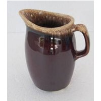 1960S Hull Pottery Milchkännchen Braune Tropfglasur Aus Steingut von Jaxsprats