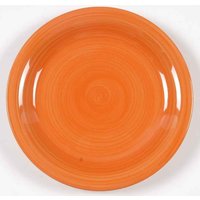 Citrus Grove Neues Handbemaltes Design Orangefarbenes Wirbeldesign Großer Speiseteller von Jaxsprats