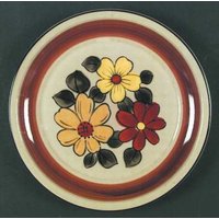 Daisy Vale Tan Sammlerstück Großer Speiseteller 10 3/4 "Hergestellt in Japan von Jaxsprats