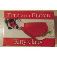 Fitz Und Floyd Kitty Claus Mehrzweck-Tapfer-Teller-Handbemalter Keramikteller von Jaxsprats