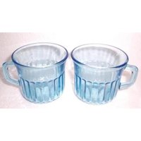 Forte Crisa | 2 Tassen Light Blue Swirl/Diamant Design Sammlerstück von Jaxsprats