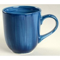 Handbemalte Blaue Vertikale Streifen Design Sammler Große Kaffeetasse Von Citrus Grove von Jaxsprats