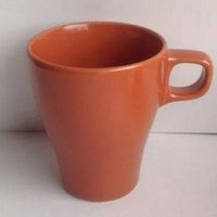 Ikea Färgrik Kaffeetasse Orange Stapelbares Porzellan, Made in Sweden von Jaxsprats