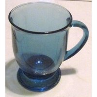 Neu | 1 Große Anchor Hocking Blaue Glaskaffeetasse von Jaxsprats