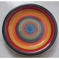 Rondo Handbemalter Und Handgefertigter Mehrfarbiger Swirl Design Beilagenteller Von Phillppe Richard von Jaxsprats