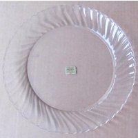 Speiseteller 23 cm in Klarglas Arcoroc Swirl Design Edge - Made Frankreich von Jaxsprats