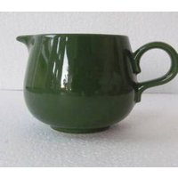 Vintage Handgemachte Keramik Grüne Sammler Milchkännchen Creamer Container Kanister - Made in Japan von Jaxsprats