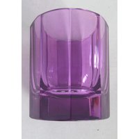 Vintage San Sebastian Marcen Lila Glas Lowball - Mid-Century Pyramiden-Design Vintage San Sebastian Marcen Lila Glas Lowball - Mid-Century Pyramiden-Design von Jaxsprats