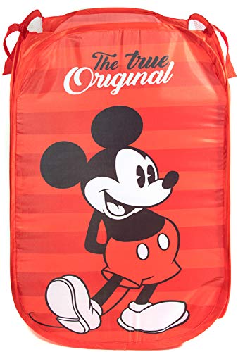 Jay Franco Disney Micky Maus 80-Liter-Wäschekorb mit Pop-up-Mechanismus – Wäschekorb für Kleidung oder Spielzeug von Jay Franco