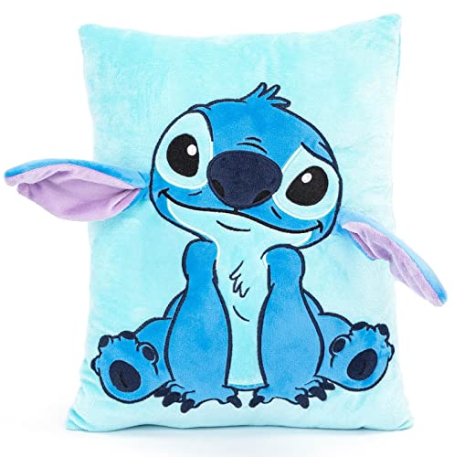 Jay Franco Disney Lilo & Stitch Plüsch-Kuschelkissen - Superweiches 3D-Bettkissen für Kinderzimmerdekoration von Jay Franco