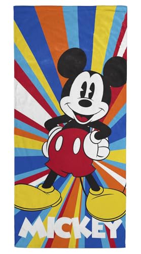 Jay Franco Disney Mickey Maus Sommerhandtuch – Fürs Bad, den Strand & Pool – 100% Baumwolle, 71 cm x 147 cm von Jay Franco