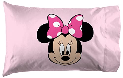 Jay Franco Disney Minnie Hearts & Love 100% Baumwolle Kopfkissenbezug 50x70cm von Jay Franco