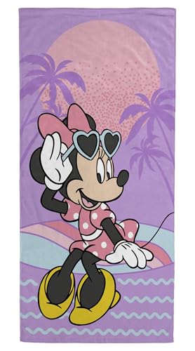 Jay Franco Disney Minnie Maus Handtuch mit – Fürs Bad, den Strand & Pool – 100% Baumwolle, 71 cm x 147 cm von Jay Franco